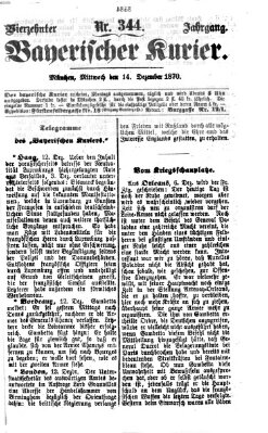 Bayerischer Kurier Mittwoch 14. Dezember 1870