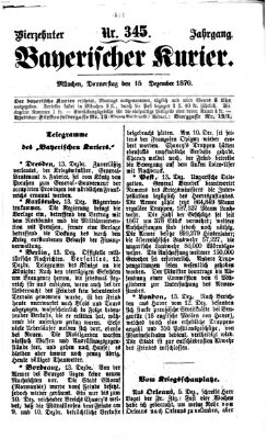 Bayerischer Kurier Donnerstag 15. Dezember 1870