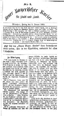 Neuer bayerischer Kurier für Stadt und Land Freitag 8. Januar 1864