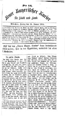 Neuer bayerischer Kurier für Stadt und Land Freitag 15. Januar 1864