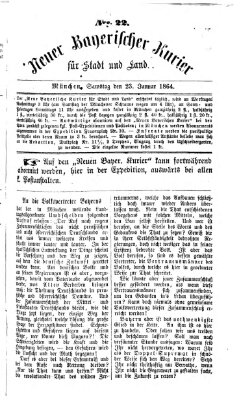 Neuer bayerischer Kurier für Stadt und Land Samstag 23. Januar 1864