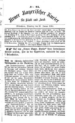 Neuer bayerischer Kurier für Stadt und Land Dienstag 26. Januar 1864