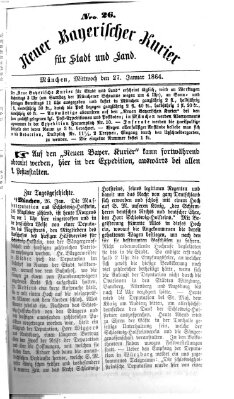 Neuer bayerischer Kurier für Stadt und Land Mittwoch 27. Januar 1864