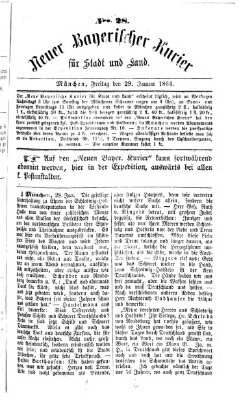 Neuer bayerischer Kurier für Stadt und Land Freitag 29. Januar 1864