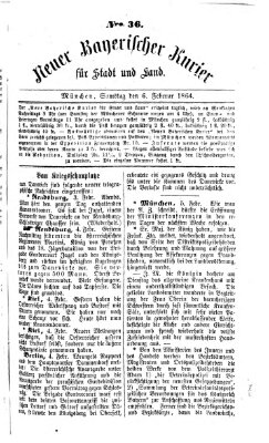 Neuer bayerischer Kurier für Stadt und Land Samstag 6. Februar 1864