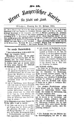 Neuer bayerischer Kurier für Stadt und Land Sonntag 28. Februar 1864