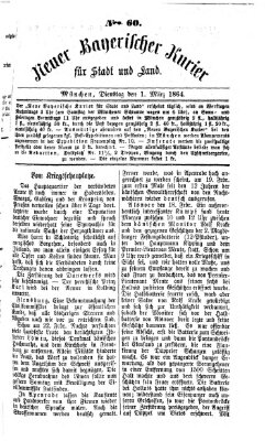 Neuer bayerischer Kurier für Stadt und Land Dienstag 1. März 1864