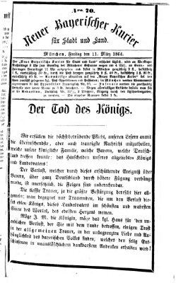 Neuer bayerischer Kurier für Stadt und Land Freitag 11. März 1864