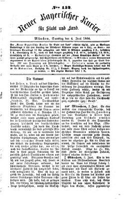 Neuer bayerischer Kurier für Stadt und Land Samstag 4. Juni 1864