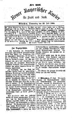 Neuer bayerischer Kurier für Stadt und Land Donnerstag 28. Juli 1864