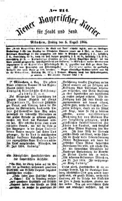 Neuer bayerischer Kurier für Stadt und Land Freitag 5. August 1864