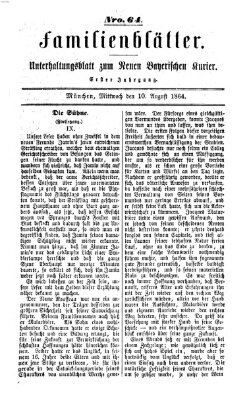 Neuer bayerischer Kurier für Stadt und Land Mittwoch 10. August 1864