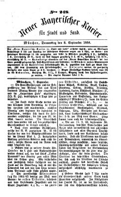 Neuer bayerischer Kurier für Stadt und Land Donnerstag 8. September 1864