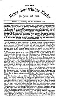 Neuer bayerischer Kurier für Stadt und Land Dienstag 27. September 1864