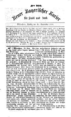Neuer bayerischer Kurier für Stadt und Land Freitag 30. September 1864