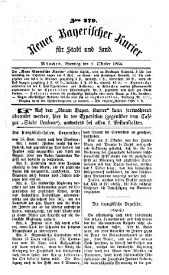 Neuer bayerischer Kurier für Stadt und Land Sonntag 9. Oktober 1864