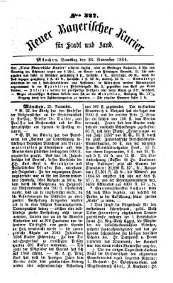 Neuer bayerischer Kurier für Stadt und Land Samstag 26. November 1864