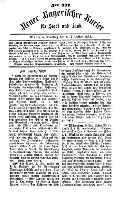 Neuer bayerischer Kurier für Stadt und Land Dienstag 6. Dezember 1864