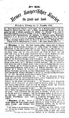 Neuer bayerischer Kurier für Stadt und Land Dienstag 13. Dezember 1864