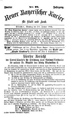 Neuer bayerischer Kurier für Stadt und Land Sonntag 29. Januar 1865