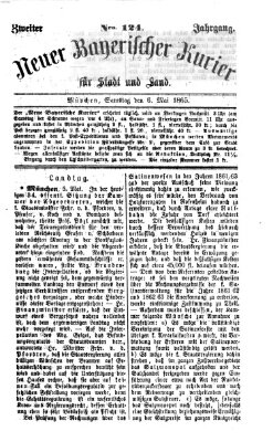 Neuer bayerischer Kurier für Stadt und Land Samstag 6. Mai 1865