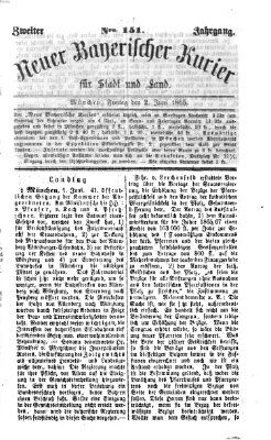 Neuer bayerischer Kurier für Stadt und Land Freitag 2. Juni 1865