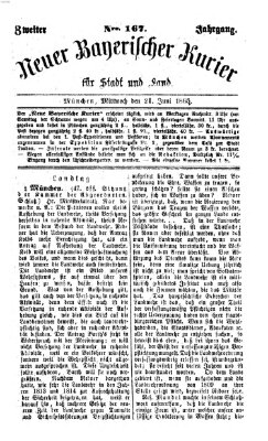 Neuer bayerischer Kurier für Stadt und Land Mittwoch 21. Juni 1865