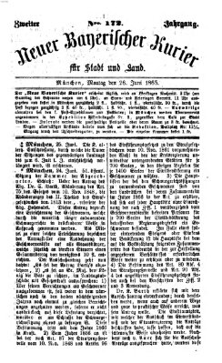 Neuer bayerischer Kurier für Stadt und Land Montag 26. Juni 1865