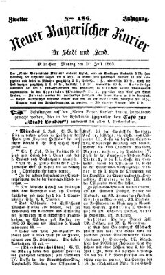 Neuer bayerischer Kurier für Stadt und Land Montag 10. Juli 1865