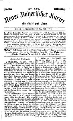 Neuer bayerischer Kurier für Stadt und Land Donnerstag 13. Juli 1865