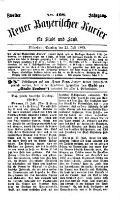 Neuer bayerischer Kurier für Stadt und Land Samstag 22. Juli 1865