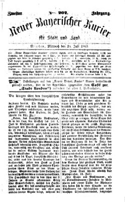 Neuer bayerischer Kurier für Stadt und Land Freitag 28. Juli 1865