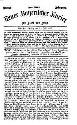 Neuer bayerischer Kurier für Stadt und Land Freitag 28. Juli 1865