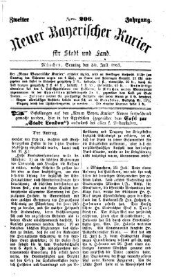 Neuer bayerischer Kurier für Stadt und Land Sonntag 30. Juli 1865