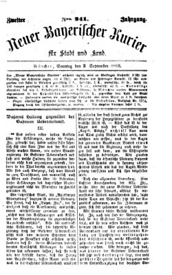 Neuer bayerischer Kurier für Stadt und Land Sonntag 3. September 1865