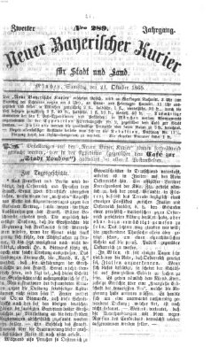 Neuer bayerischer Kurier für Stadt und Land Samstag 21. Oktober 1865