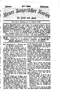 Neuer bayerischer Kurier für Stadt und Land Dienstag 31. Oktober 1865