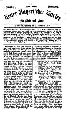 Neuer bayerischer Kurier für Stadt und Land Sonntag 5. November 1865