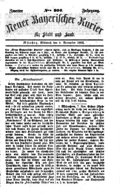 Neuer bayerischer Kurier für Stadt und Land Mittwoch 8. November 1865