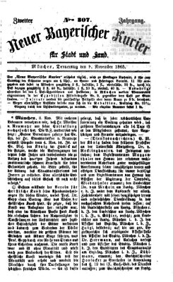 Neuer bayerischer Kurier für Stadt und Land Donnerstag 9. November 1865