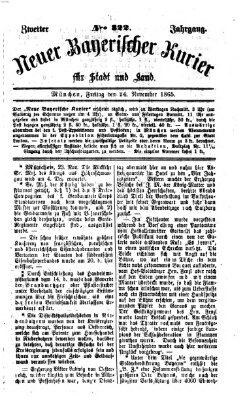 Neuer bayerischer Kurier für Stadt und Land Freitag 24. November 1865