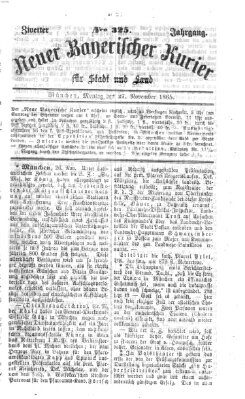 Neuer bayerischer Kurier für Stadt und Land Montag 27. November 1865