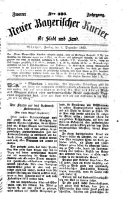 Neuer bayerischer Kurier für Stadt und Land Freitag 8. Dezember 1865