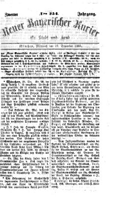 Neuer bayerischer Kurier für Stadt und Land Mittwoch 27. Dezember 1865