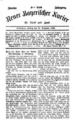 Neuer bayerischer Kurier für Stadt und Land Freitag 29. Dezember 1865