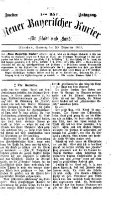 Neuer bayerischer Kurier für Stadt und Land Samstag 30. Dezember 1865