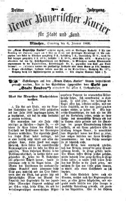 Neuer bayerischer Kurier für Stadt und Land Samstag 6. Januar 1866