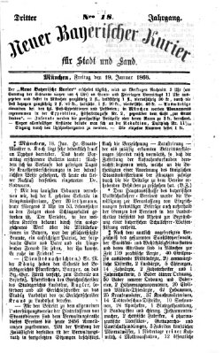 Neuer bayerischer Kurier für Stadt und Land Freitag 19. Januar 1866