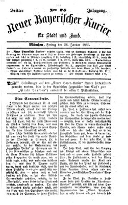 Neuer bayerischer Kurier für Stadt und Land Freitag 26. Januar 1866