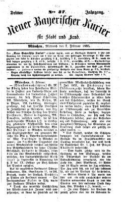 Neuer bayerischer Kurier für Stadt und Land Mittwoch 7. Februar 1866